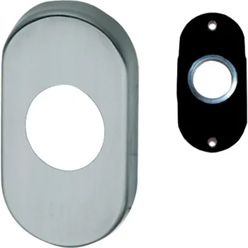 příslušenství k bráně Oválná rozeta na pod kliku na branky, nerez spodní konstrukce zinkový odlitek