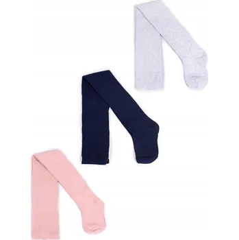 Punčocháče dívčí bavlněné hladké 3 ks balení 152-158 YOCLUB