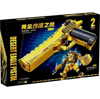 ostatní stavebnice STAVEBNICE DESERT EAGLE PISTOL 2V1 PISTOLE A MECH 503 DÍLKŮ