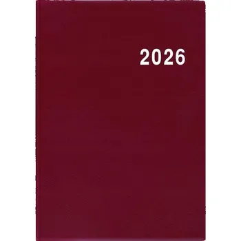 Diář Baloušek Tisk - Ladislav - PVC - týdenní diář 2026, bordó, 7 × 10 cm
