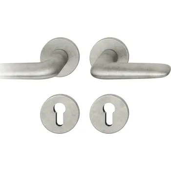 Dveřní kování Kování FSB 12 1291 ASL Pure Aluminium Bez rozety/otvoru pro klíč, klika / klika