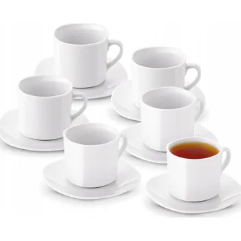Sada 6 šálků na kávu s podšálky Tadar 220 ml