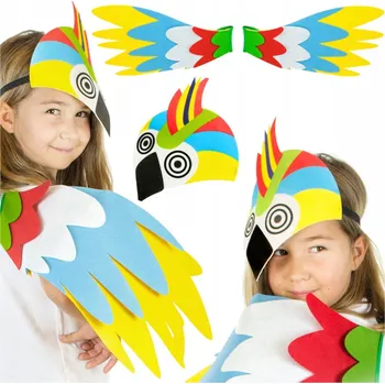 Karnevalový kostým Kostým převlek papoušek karneval podzim Halloween křídla maska kostým pro děti