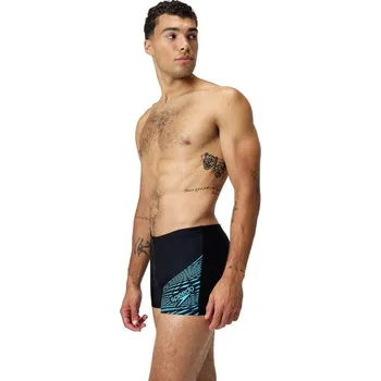 Pánské plavky SPEEDO Pánské plavecké boxerky Speedo Medley Logo Aquashort XS MODRÁ|ČERNÁ