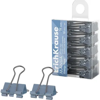 Klip kancelářský 19 mm ErichKrause Manga 10ks Pale Blue