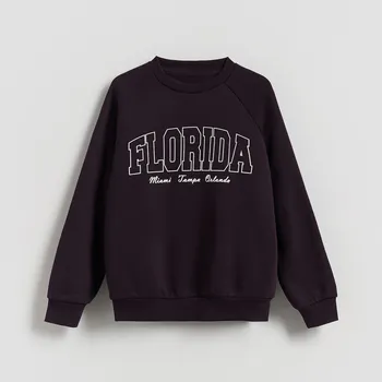 Chlapecká mikina Reserved - Mikina s nápisy - hnědá - 901FJ-83X - 901FJ-83X-128