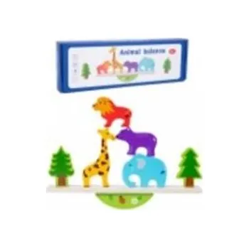 Dřevěná hračka Drewniane zwierzęta balansujące