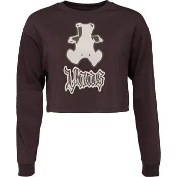 Dámský crop top Vans LIL BEAR RELAX CROP LS TEE L Hnědá, Béžová