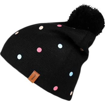 Čepice Čepice s tečkami a bambulí VUCH černá 1750933