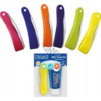 zubní pasta Banat Cestovní zubní kartáček + bělicí zubní pasta 15 ml, cestovní sada