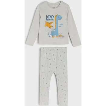 Chlapecké spodní prádlo Sinsay - Bavlněná dvoudílná pyžama s potiskem - světle modrá - 686DJ-50X - 686DJ-50X-80