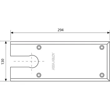Krycí plech AC534 - k podlahovému zavírači Nerez kartáčovaná