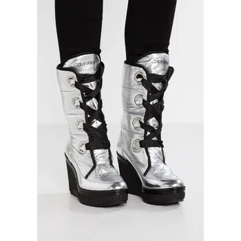 Dámské kozačky KOZAČKY CALVIN KLEIN SIMONA METALICKÉ 38 3K2G7* EU38 3_2