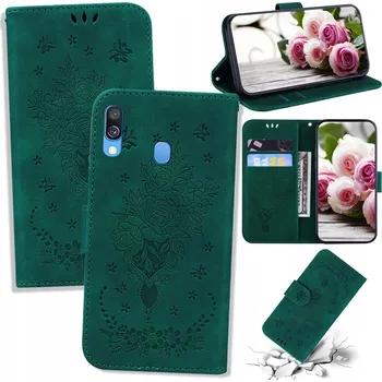 Pouzdro na mobilní telefon Pouzdro s klopou pro Samsung Galaxy A40 zelené