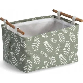 Úložný box Bavlněný košík s motivem listů a uchy