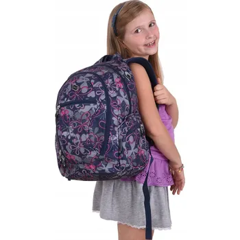 Školní batoh Batoh Pulse „Dobby Blue Butterfly”, modro-růžový
