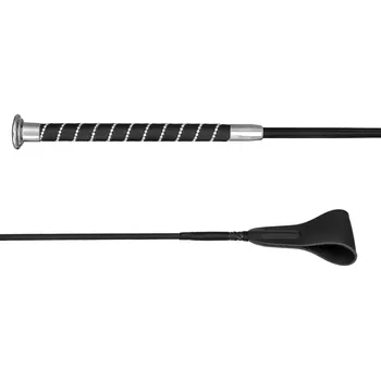 Jezdecký bičík START Jezdecký bičík GlossyCrystal 65 cm ČERNÁ|ŠEDÁ