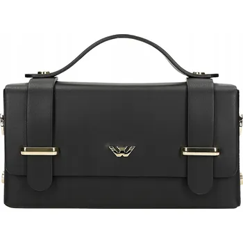 Kabelka Wojas kabelka z pravé kůže černá