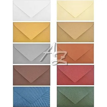 Obálka obálka na vizitku 120g. metal mix 58x100mm