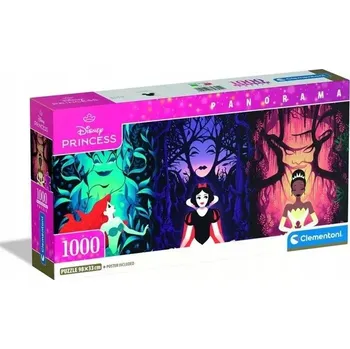 Puzzle PUZZLE 1000 dílků COMPACT PANORAMA Princezna CLEMENTONI 39894