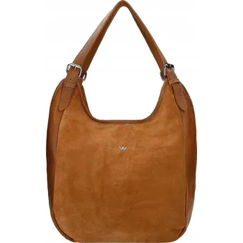 Kabelka Wojas kabelka z pravé kůže hnědá