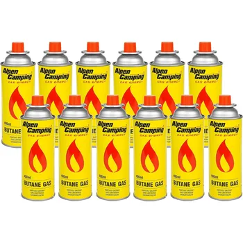 Plynová kartuše Plynová kartuše butan do plynových vařičů Alpen Camping 400ml, 12ks