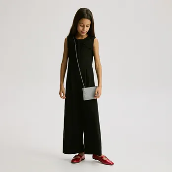 Dívčí šaty Reserved - Kombinéza s mašlí - černý - 301FW-99X - 301FW-99X-128