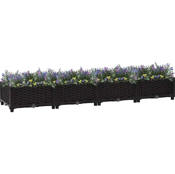 Vyvýšený záhon vidaXL Vyvýšený záhon 160 x 40 x 23 cm polypropylen [153307] Barva: Černá