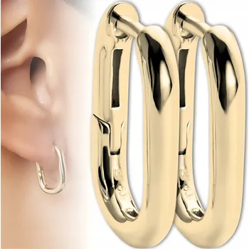 Náušnice Zlaté geometrické NÁUŠNICE z chirurgické oceli 316L pozlacené 18K zlatem