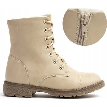 Dámská zimní obuv Kotníkové Kotníkové Boty ZATEPLENĚNÉ z ovčí kůže, lehký dezén podrážky ZIP, zesílené Wojtyłko