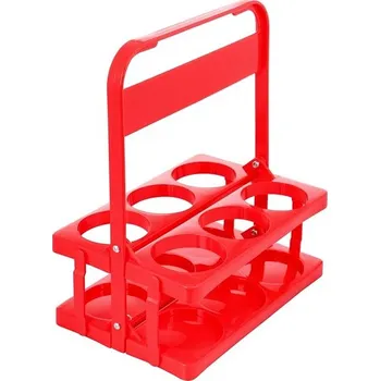 Láhev Merco Holder 6 - plastový nosič pro 6 lahví červený