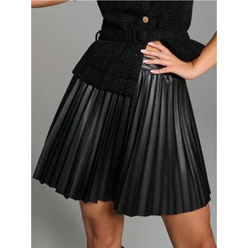 Dámská sukně Sinsay - Plisovaná mini sukně - černá - 218FJ-99X - 218FJ-99X-XXL