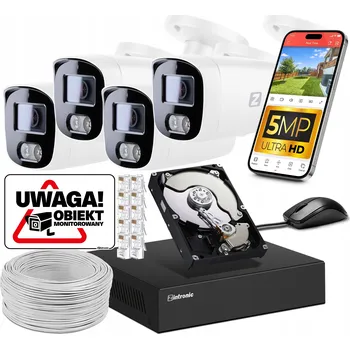 IP kamera Monitorovací sada Zintronic 4xIKTP530V4-IR9P4S18MP