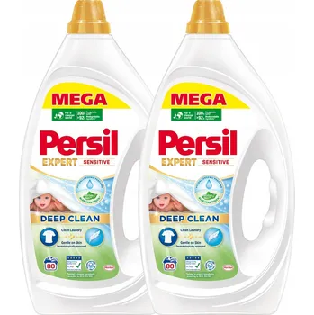 Prací gel Persil Sensitive Expert Deep Clean gel na praní bílého prádla, 80 dávek, 3,60l x2