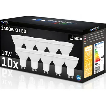 Žárovka 10x LED žárovka GU10 10W teplá bílá 2700K 230V VÝKONNÁ NEBLIKÁ PREMIUM