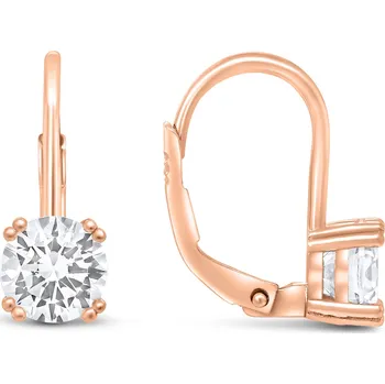 Náušnice Brilio Silver Třpytivé pozlacené náušnice se zirkony EA1013R + 2 měsíce na vrácení zboží