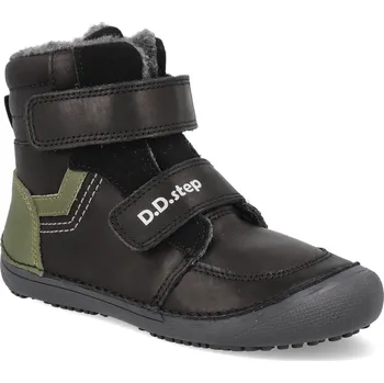 Dívčí zimní obuv Barefoot dětské zimní boty D.D.step W063-52804B černé Velikost: 29