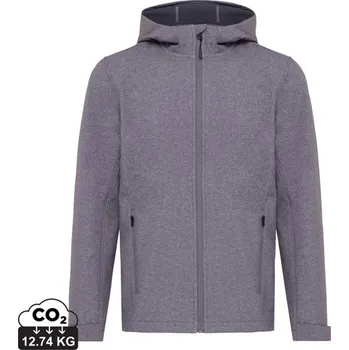 Pánská soft shell bunda Iqoniq Makalu z recykl. polyesteru - Vulcano Heather Grey / XL