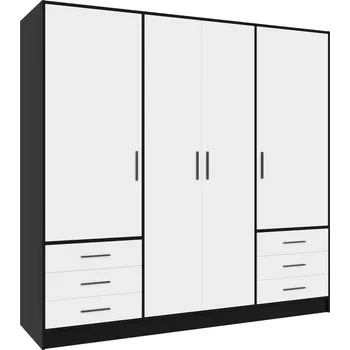 Šatní skříň Šatní skříň 210 cm se zásuvkami Jupiter - Forte 206.5x200 cm