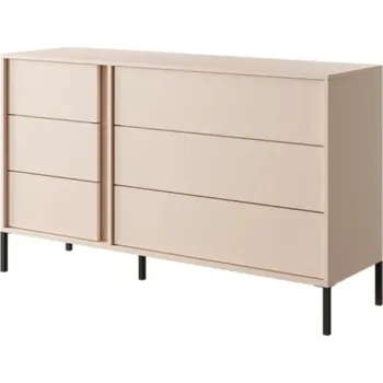 Komoda Komoda se zásuvkami do ložnice Dast - Meble Laski Béžová 137,3x81,4 cm