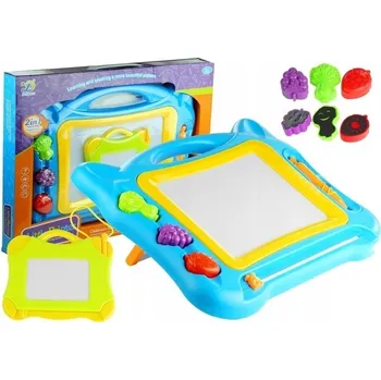 Magnetická kreslící tabulka Velký magnetický kreslicí tablet s razítky 2v1