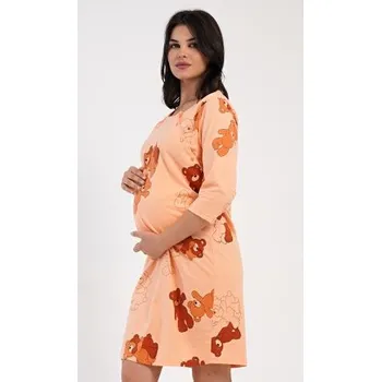 Dámská noční košile Dámská noční košile mateřská Vienetta Secret Patricia meruňková L