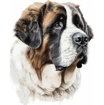 Nášivka Nažehlovačka Bernardýn hlava - 5 x 6 cm