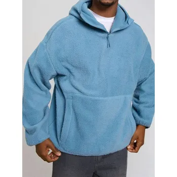 Pánská mikina Sinsay - Mikina s&nbsp;kapucí - světle modrá - 971EU-50X - 971EU-50X-XS