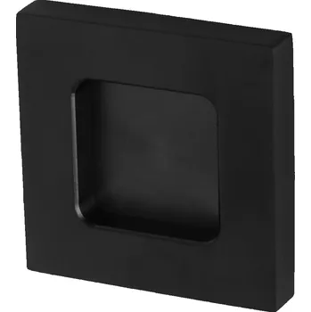 Dveřní kování Mušle pro posuvné dveře Südmetall Square plná, černá matná