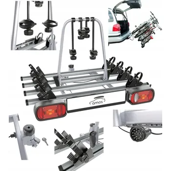 Nosič kol NOSIČ KOL PLATFORMA NA TAŽNÉ ZAŘÍZENÍ PRO 4 KOLA AMOS GIRO 4 13PIN SKLOPNÝ 75KG