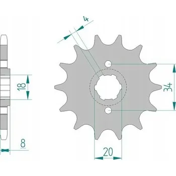Nářadí na motocykly Přední pastorek Afam 14 zubů Honda XL 350 R 84-87