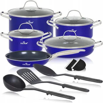 Sada nádobí MODERNÍ SADA HRNCŮ ZILNER KOMPLET HRNCE PÁNVE 14 KUSŮ