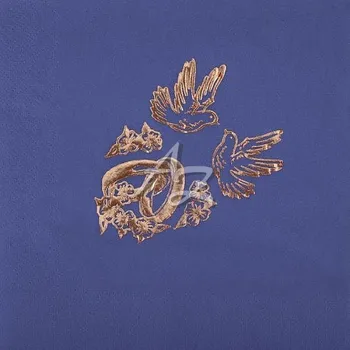 Papírový kapesník ubrousky 33x33cm/20ks 3vrstvé modrý svatební