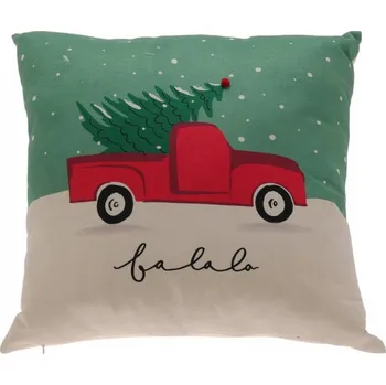 Polštář POLŠTÁŘ VÁNOČNÍ dekorativní 45x45 béžový polštář NA POHOVKU na Vánoce